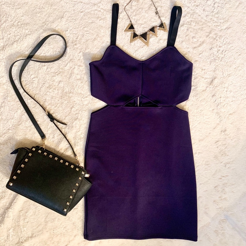 H&M Purple Cutout Bodycon